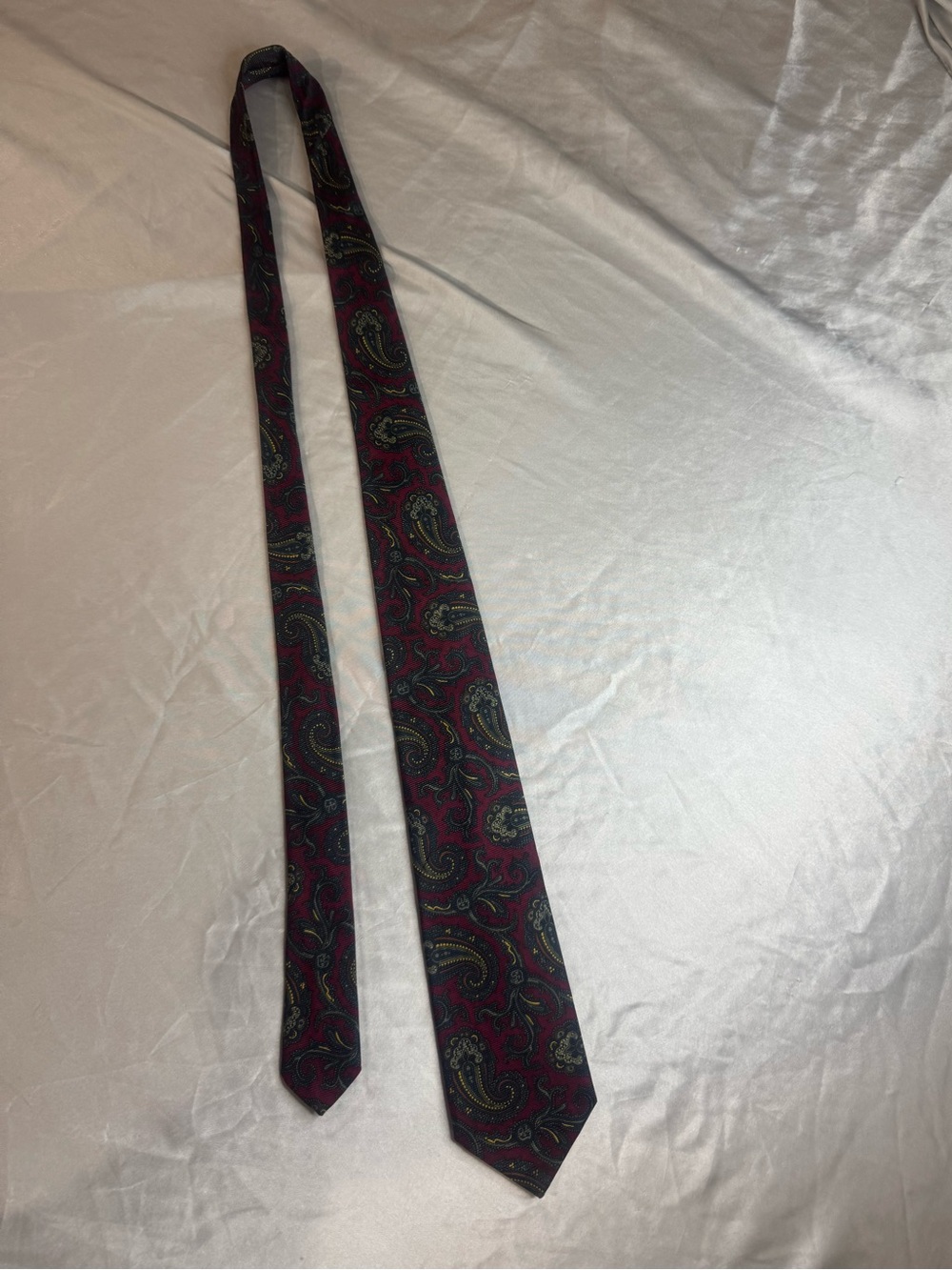 Vintage Burberrys of London Silk Paisley Tie Made in England